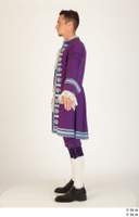   Photos Man in Historical Civilian suit 7 18th century Medieval clothing Purple suit whole body 0003.jpg
